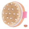 Wholesale Natural Round Shape Boar Bristle Body Brush Exfoliating Wood Bath Brush Made of Bamboo for Shower Massage