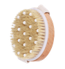 Wholesale Natural Round Shape Boar Bristle Body Brush Exfoliating Wood Bath Brush Made of Bamboo for Shower Massage