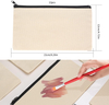 2024 Blank Plain Cotton Canvas Cosmetic Bag Customized Travel Cotton Canvas Makeup Bag For Women