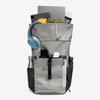 High Quality In Stock Custom Waterproof PU Leather Roll Top Backpack Business Travel Computer Backpack For Men