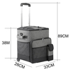 Large Capacity Portable Leakproof Picnic Camping Waterproof Insulated Collapsible Ice Trolley Rolling Cooler Bag With Wheels