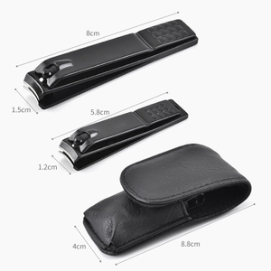 Beauty Wholesale Gift Carbon Steel Small Finger Cutter Big Nail Clipper Professional 3pcs Black Men Nail Clipper Set