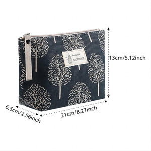 New Products Useful Fashion Eco Canvas Makeup Bags Plain Cotton Zipper Custom Cosmetic Bag With Custom Logo