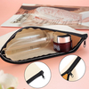2024 Blank Plain Cotton Canvas Cosmetic Bag Customized Travel Cotton Canvas Makeup Bag For Women