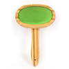 Professional Anti-Static Stainless Steel Pet Comb with Wood Handle Fashion Style Body Brush for Shedding Control