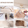 Hot Sales Fashional Pu Wholesale New Travel PU Quilted Cosmetic Bags Set Women Transparent Zipper Makeup Bags