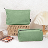 Hot Sale Fashion Large Capacity Zipper Custom Travel Corduroy Makeup Cosmetic Bag