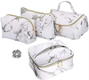 4PK Women Waterproof Marble Makeup Bag Large Cosmetic Organizer Travel Train Case Portable Storage Bags