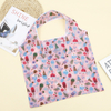 Promotional Light Weight Expandable Folding Nylon Tote Large Reusable RPET Polyester Foldable Grocery Shopping Bag