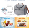 Custom Printed 300D Polyester Lunch Bag For Office Travel Picnic Portable Food Takeway Shoulder Bag Thermal Insulated Cooler Bag