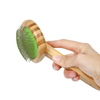 Professional Anti-Static Stainless Steel Pet Comb with Wood Handle Fashion Style Body Brush for Shedding Control