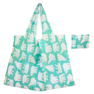 Newest fashion fold able shopping bag Portable Custom Logo Printed Nylon Shopping Bag Reusable Fold able Shopping Bag