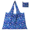 Promotional Light Weight Expandable Folding Nylon Tote Large Reusable RPET Polyester Foldable Grocery Shopping Bag