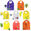 Eco-friendly Carry Packaging Reusable Portable Polyester Tote Nylon Foldable Recycle Shopping Grocery Reusable Bag logo
