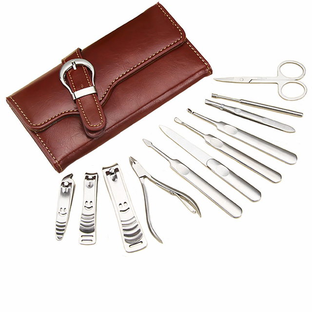 Professional Salon Nail Supplies Luxurious Manicure & Pedicure Set Includes Steel Nail Clipper & Cutter Kit Packed in Box