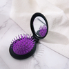 2025 Wide Tooth Wooden Hair Grooming Massager Hair Comb Plastic Hair Brush with Mirror