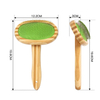 Professional Anti-Static Stainless Steel Pet Comb with Wood Handle Fashion Style Body Brush for Shedding Control