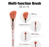 Popular 4 in 1 Multi Function Cosmetic Beauty Tool Mini Brush Travel Portable Makeup Brush Sets
