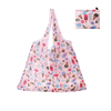 Promotional Light Weight Expandable Folding Nylon Tote Large Reusable RPET Polyester Foldable Grocery Shopping Bag