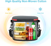 Insulated Cool Bag Portable With Logo Black Blank Cooler Lunch Bag For Food Reusable Thermal Insulated Cooler Bag