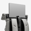High Quality In Stock Custom Waterproof PU Leather Roll Top Backpack Business Travel Computer Backpack For Men