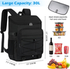 Cooler Backpack 30 Cans Lightweight Insulated Backpack Cooler Leak-Proof Soft Cooler Bag Large Capacity for Picnics