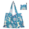 Newest fashion fold able shopping bag Portable Custom Logo Printed Nylon Shopping Bag Reusable Fold able Shopping Bag