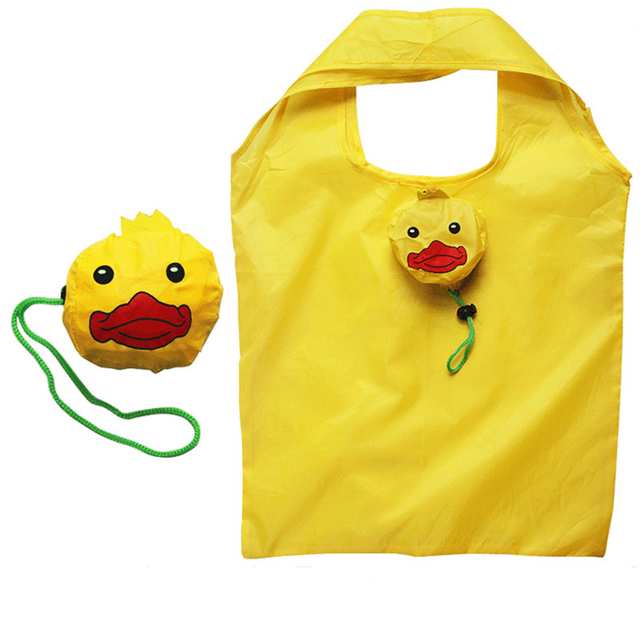 Recycle Reusable Washable Foldable Heavy Duty Polyester Folding Tote Shoulder Foldable Grocery Shopping Bag For Shopping