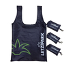 Foldable environmental friendly polyester reusable folding shopping bag