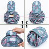 Women Polyester Capacity Lazy Drawstring Cosmetic Bag Travel Storage Pouch Makeup Bag
