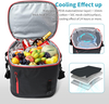 Insulated Cool Bag Portable With Logo Black Blank Cooler Lunch Bag For Food Reusable Thermal Insulated Cooler Bag