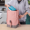Custom Roll Top Closure Washable Kids School Food Storage Bags Reusable Women Men Work Insulated Tote Waxed Canvas Lunch Bag