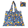 Eco Friendly Reusable Waterproof Polyester Heavy Duty Folding Shopping Bag Foldable Grocery Tote Bag With Custom Printed Logo