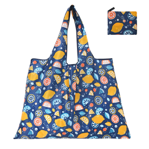 Storage Eco Shopping Bag Sturdy Portable Grocery Stripe Nylon Reusable Foldable Large Tote Travel Machine Washable