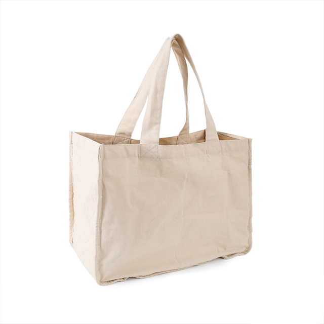 High Quality Custom Canvas Cotton Tote Shopping Bag Fashionable Portable Calico Shopper with Logo Printed