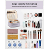 Waterproof Oxford Storage Travel Brush Organizer Make Up Case Toiletry Makeup Bag Cosmetic Bag With Hard Dividers