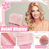 Promotion gift travel accessories fur pink cosmetics travel bag wholesale custom makeup bag pouch for girls mini cosmetics bag