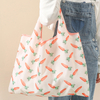 Heavy Duty Expandable Folding Tote Reusable 190t/210D Polyester Large Foldable Grocery Shopping Bag