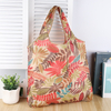 Custom Printing Logo Ripstop Machine Washable 190T Polyester Grocery Folding Tote Bag Reusable Rpet Foldable Shopping Bag