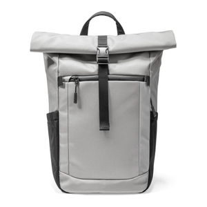 High Quality In Stock Custom Waterproof PU Leather Roll Top Backpack Business Travel Computer Backpack For Men