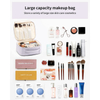 Waterproof Oxford Storage Travel Brush Organizer Make Up Case Toiletry Makeup Bag Cosmetic Bag With Hard Dividers