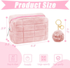 Promotion gift travel accessories fur pink cosmetics travel bag wholesale custom makeup bag pouch for girls mini cosmetics bag