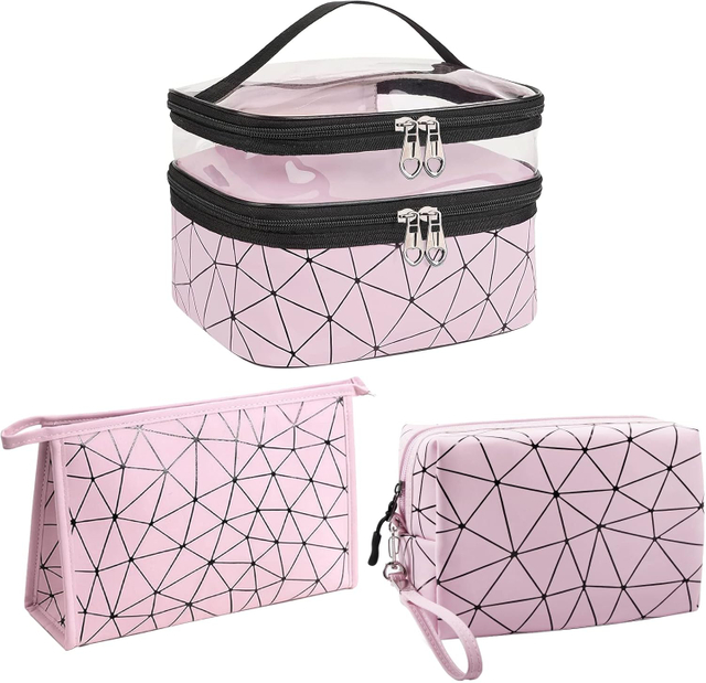 Factory Customization Simple Fashion Makeup Bag Transparent Design Portable Large Capacity High Quality Cosmetic Bag