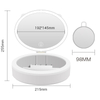 USB Rechargeable LED Cosmetology Mirror Creative Desktop Vanity Lamp for Makeup Commercial Jewelry Storage Foldable Portable