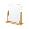 Wholesale Handheld Single-Sided Lighted Foldable Desktop Makeup Mirror Logo Wooden Frame Digital Print Small Holiday Bedroom