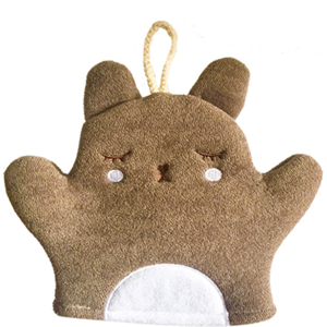 Cute Cartoon Animal Bathing Gloves Double-sided Towel Household Rubbing Plaster Bath Gloves Exfoliating Baby Bath Sponge