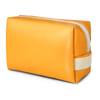 Custom Logo Waterproof Wash Bag Small Pu Vegan Leather Cosmetic Pouch Travel Storage Makeup Bag Leather Makeup Bag