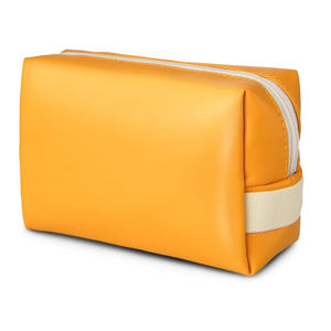 Custom Logo Waterproof Wash Bag Small Pu Vegan Leather Cosmetic Pouch Travel Storage Makeup Bag Leather Makeup Bag