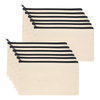 2024 Blank Plain Cotton Canvas Cosmetic Bag Customized Travel Cotton Canvas Makeup Bag For Women