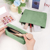 Hot Sale Fashion Large Capacity Zipper Custom Travel Corduroy Makeup Cosmetic Bag